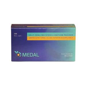 Samoprzylepne torebki foliowo-papierowe do sterylizacji 90mmx135mm 200sztuk - Medal