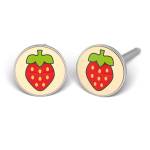 Kolczyki z obrazkiem Truskawka - Studex System 75