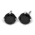 Kolczyki Cubic Zirconia kolor czarny 5mm - Studex System 75