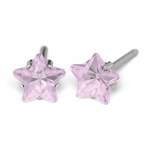 Kolczyki Cubic Zirconia Różowe Gwiazdki 5mm - Studex System 75 