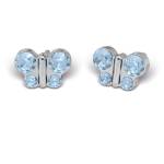 Kolczyki Motylki Błękitne - Studex System 75