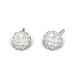 Kolczyki Kulka z kryształkami górskimi  - Studex System 75