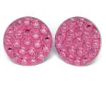Kolczyki Różowy Dysk z kryształkami - Studex System 75