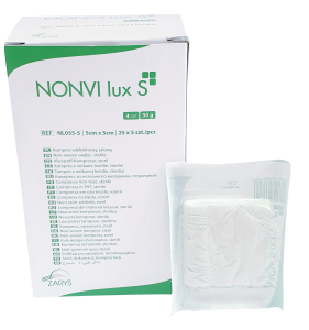 KOMPRESY WŁÓKNINOWE JAŁOWE 5 x 5 (25 x 5szt) zielone