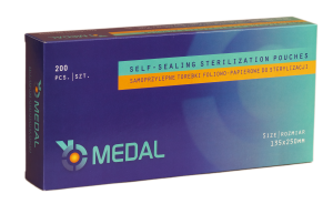Samoprzylepne torebki foliowo-papierowe do sterylizacji 135mmx250mm 200sztuk - Medal