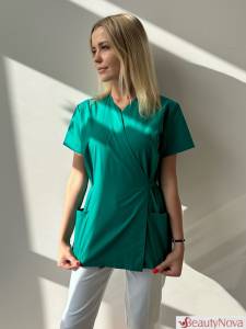 FARTUCH KOSMETYCZNY EGJO DAMSKI ZIELONY 009