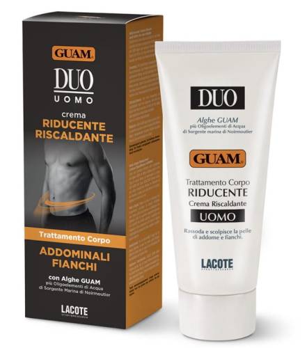 Rozgrzewający krem wyszczuplający dla mężczyzn duo Guam riducente crema riscaldante uomo 200ml - Guam + próbka GRATIS