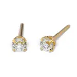 Cubic Zirconia w pazurkach kolor złoty 3mm - Studex System 75