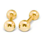 Kolczyki Sztanga kulka kolor złoty 4mm - Studex System 75