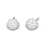 Kolczyki Kulka Srebrna z kryształkami  - Studex System 75