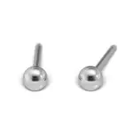 Kolczyki Kulka kolor srebrny 3mm - Studex System 75