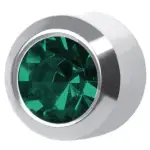 Kolczyki Cyrkon Niebieski w srebrnej oprawie - Studex System Plus