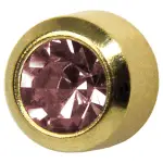 Kolczyki Aleksandryt w złotej oprawie - Studex System Plus