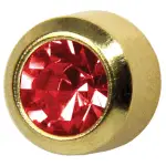 Kolczyki Rubin w złotej oprawie - Studex System Plus