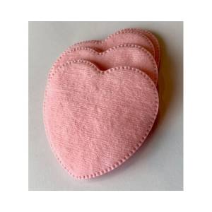 Płatki kosmetyczne bawełniane serca RÓŻOWE 50szt