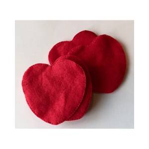 Płatki kosmetyczne bawełniane serca CZERWONE 50szt