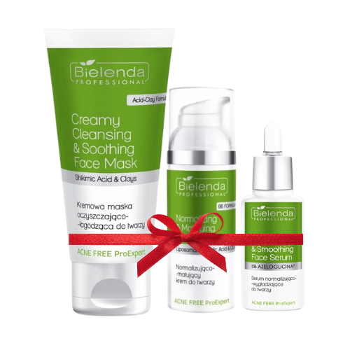 Zestaw Bielenda - krem + serum + maseczka Acne Free ProExpert