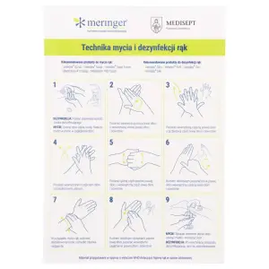 Instrukcja -Technika mycia i dezynfekcji rąk - 1 sztuka