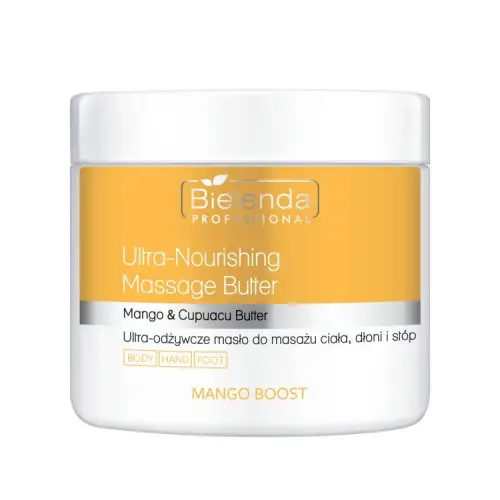 MANGO BOOST  ULTRA - ODŻYWCZE MASŁO DO MASAŻU CIAŁA, DŁONI I STÓP 500ml | TERMIN: 10.2026