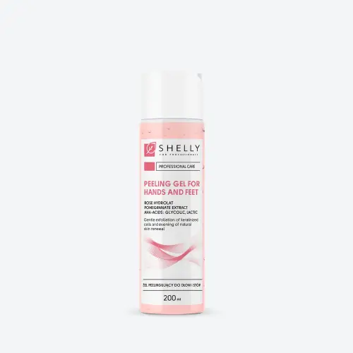 SHELLY Żel peelingujący do dłoni i stóp z hydrolatem różanym 200ml