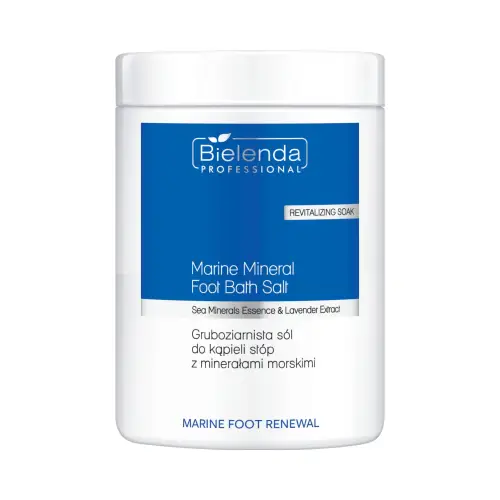 MARINE FOOT RENEWAL Gruboziarnista sól do kąpieli stóp z minerałami morskimi 1000g  -Bielenda
