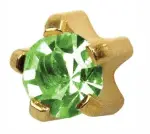 Kolczyki Peridot w pazurkach kolor złoty - Studex System Plus