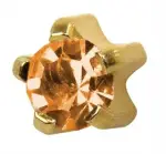 Kolczyki Topaz w pazurkach kolor złoty - Studex System Plus