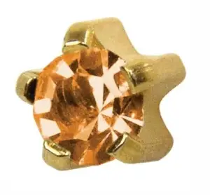 Kolczyki Topaz w pazurkach kolor złoty - Studex System Plus