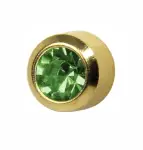 Kolczyki MINI Peridot w złotej oprawie - Studex System Plus