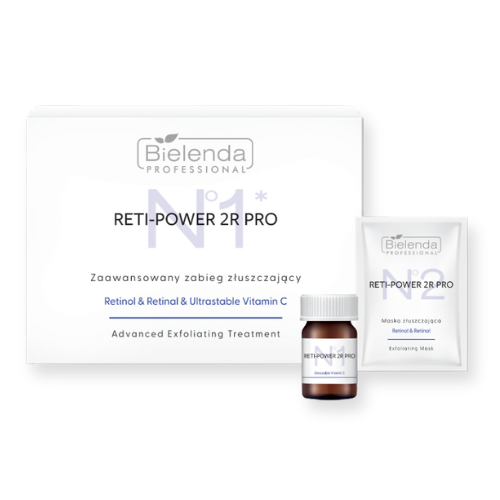 Bielenda Reti-Power 2R PRO - Zaawansowany zabieg złuszczający z retinolem i witaminą C - SET NA 5 ZABIEGÓW