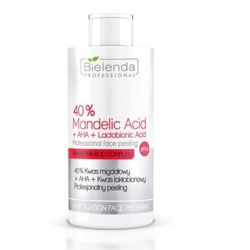 EKSFOLIACJI KWASAMI AHA I PHA 40% Kwas Migdałowy  + AHA + Kwas Laktobionowy Profesjonalny peeling  150G - BIELENDA